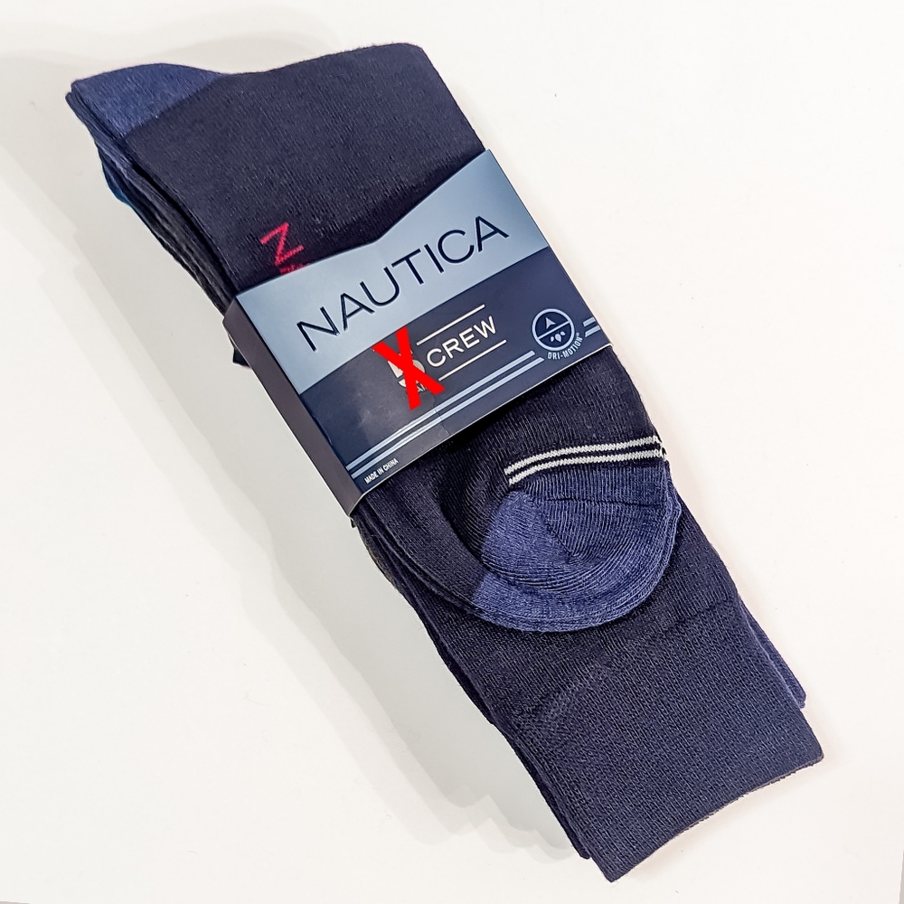 🆕 NAUTICA Crew Socks - 3 Pairs